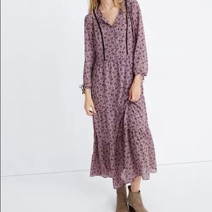 Madewell Floral Tiered Midi Dress Size L